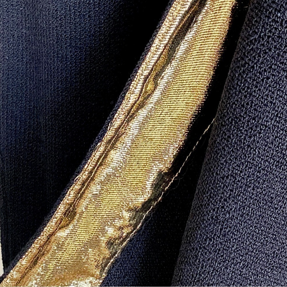 St. John Evening Black and Gold Dress Size 10 - Picture 12 of 13